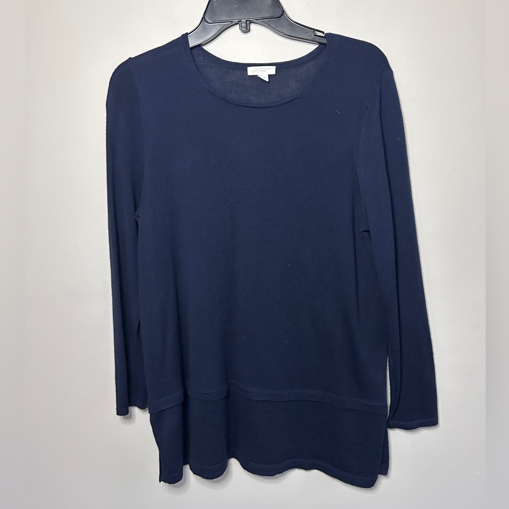 J. JILL 100% Merino Wool Soft Tunic Sweater Lightweight Parisian Minimalist | MP - Picture 3 of 12